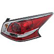 Passenger Side Tail Light, with Bulb, Halogen, Clear and Red Lens