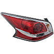 Driver Side Tail Light, with Bulb, Halogen, Clear and Red Lens