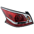 Driver Side Tail Light, with Bulb, Halogen, Clear and Red Lens, CAPA CERTIFIED