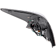 Passenger Side Tail Light, with Bulb, LED, Clear and Red Lens