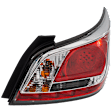 Passenger Side Tail Light, with Bulb, LED, Clear and Red Lens, CAPA CERTIFIED
