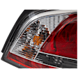 Passenger Side Tail Light, with Bulb, LED, Clear and Red Lens, CAPA CERTIFIED