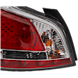 Driver Side Tail Light, with Bulb, LED, Clear and Red Lens, CAPA CERTIFIED