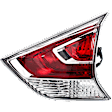 Passenger Side, Inner Tail Light, with Bulb, LED, Clear and Red Lens, CAPA CERTIFIED