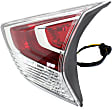 Passenger Side, Inner Tail Light, with Bulb, LED, Clear and Red Lens, CAPA CERTIFIED