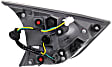 Passenger Side, Inner Tail Light, with Bulb, LED, Clear and Red Lens, CAPA CERTIFIED