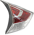 Driver Side, Inner Tail Light, with Bulb, LED, Clear and Red Lens, CAPA CERTIFIED