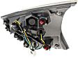 Driver Side, Inner Tail Light, with Bulb, LED, Clear and Red Lens, CAPA CERTIFIED