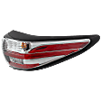 Passenger Side, Outer Tail Light, with Bulb, Halogen, Clear and Red Lens, 6 Cyl., 3.5L Engine