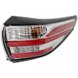 Passenger Side, Outer Tail Light, with Bulb, Halogen, Clear and Red Lens, 6 Cyl., 3.5L Engine, CAPA CERTIFIED