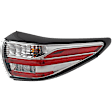 Passenger Side, Outer Tail Light, with Bulb, Halogen, Clear and Red Lens, 6 Cyl., 3.5L Engine, CAPA CERTIFIED