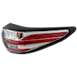 Passenger Side, Outer Tail Light, with Bulb, Halogen, Clear and Red Lens, 6 Cyl., 3.5L Engine, CAPA CERTIFIED