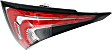 Passenger Side, Inner Tail Light, with Bulb, LED, Clear and Red Lens, 6 Cyl., 3.5L Engine