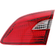 Passenger Side, Inner Tail Light, without Bulb, Halogen, Clear and Red Lens