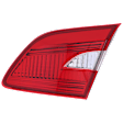 Passenger Side, Inner Tail Light, with Bulb, Halogen, Mounts On Trunk Lid, CAPA CERTIFIED
