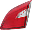 Passenger Side, Inner Tail Light, without Bulb, Halogen, Clear and Red Lens, CAPA CERTIFIED