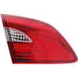 Driver Side, Inner Tail Light, without Bulb, Halogen, Clear and Red Lens, CAPA CERTIFIED