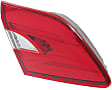 Driver Side, Inner Tail Light, without Bulb, Halogen, Clear and Red Lens, CAPA CERTIFIED