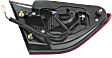 Passenger Side, Inner Tail Light, with Bulb, Halogen, Clear and Red Lens, 6 Cyl., 3.5L Engine