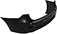 Rear Primed Bumper Cover, With Parking Aid Sensor Holes, Without Towing Hitch Holes