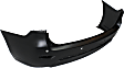 Rear Primed Bumper Cover, With Parking Aid Sensor Holes, Without Towing Hitch Holes, CAPA Certified
