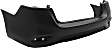 Rear Primed Bumper Cover top, Textured Bottom, Sport Type, SR Model