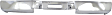 Step Bumper, Chrome Face Bar Only; With pad provision Without mounting bracket(s)