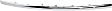 Rear, Center Bumper Trim, Chrome