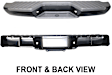 Step Bumper, Powdercoated Black Face Bar and Pads With mounting bracket(s)