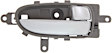Front or Rear, Passenger Side Interior Door Handle, Beige Bezel with Silver Lever, With Door Lock Button
