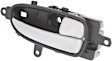 Front or Rear, Passenger Side Interior Door Handle, Black Bezel with Silver Lever, With Door Lock Button