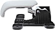 Front or Rear, Passenger Side Interior Door Handle, Chrome, Without Door Lock Hole