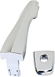 Front, Driver Side Exterior Door Handle, Chrome, With Key Hole, Without Keyless System