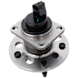Rear, Driver or Passenger Side Wheel Hub, 5 Lugs, With Bearing, With Sensor