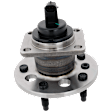 Rear, Driver or Passenger Side Wheel Hub, 5 Lugs, With Bearing, With Sensor