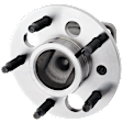 Rear, Driver or Passenger Side Wheel Hub, 5 Lugs, With Bearing, With Sensor