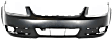 Front Primed Bumper Cover, Base Model, 4 Cyl., 2.2L Engine, Without Fog Light Holes