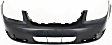 Front Primed Bumper Cover, Base Model, 4 Cyl., 2.2L Engine, Without Fog Light Holes