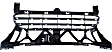 Front, Center Bumper Grille, Black