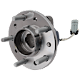 Front, Driver or Passenger Side Wheel Hub, With Bearing, With Sensor, 5 x 4.53 in. Bolt Pattern