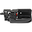 Front or Rear, Driver Side Interior Door Handle, Black, with Door Lock Button, without Bezel, Sedan