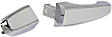 Rear, Driver Side Exterior Door Handle, Chrome, Without Key Hole, With Cover And Insert