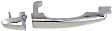 Rear, Driver Side Exterior Door Handle, Chrome, Without Key Hole, With Cover And Insert