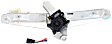 Rear, Driver Side Power Window Regulator, With Motor