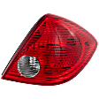 Passenger Side Tail Light, with Bulb, Halogen, Clear and Red Lens