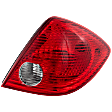 Passenger Side Tail Light, with Bulb, Halogen, Clear and Red Lens