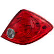 Passenger Side Tail Light, with Bulb, Halogen, Clear and Red Lens