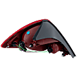 Passenger Side Tail Light, with Bulb, Halogen, Clear and Red Lens