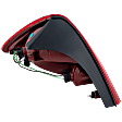 Passenger Side Tail Light, with Bulb, Halogen, Clear and Red Lens