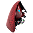 Passenger Side Tail Light, with Bulb, Halogen, Clear and Red Lens